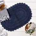 thumbnail image 4 of Alfombra de baño DII Crochet Collection, reversible, ovalada, 21 x 34 cm, color azul, 4 of 8