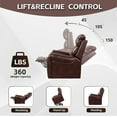 thumbnail image 3 of Mook Power Lift Chair Recliners - Red Brown, 3 of 5