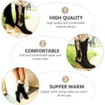 thumbnail image 5 of PAMINGONO 1 Pair Women Snow Boots Anti Skid TPR Velvet Lining High Tube Winter Warm, 5 of 8