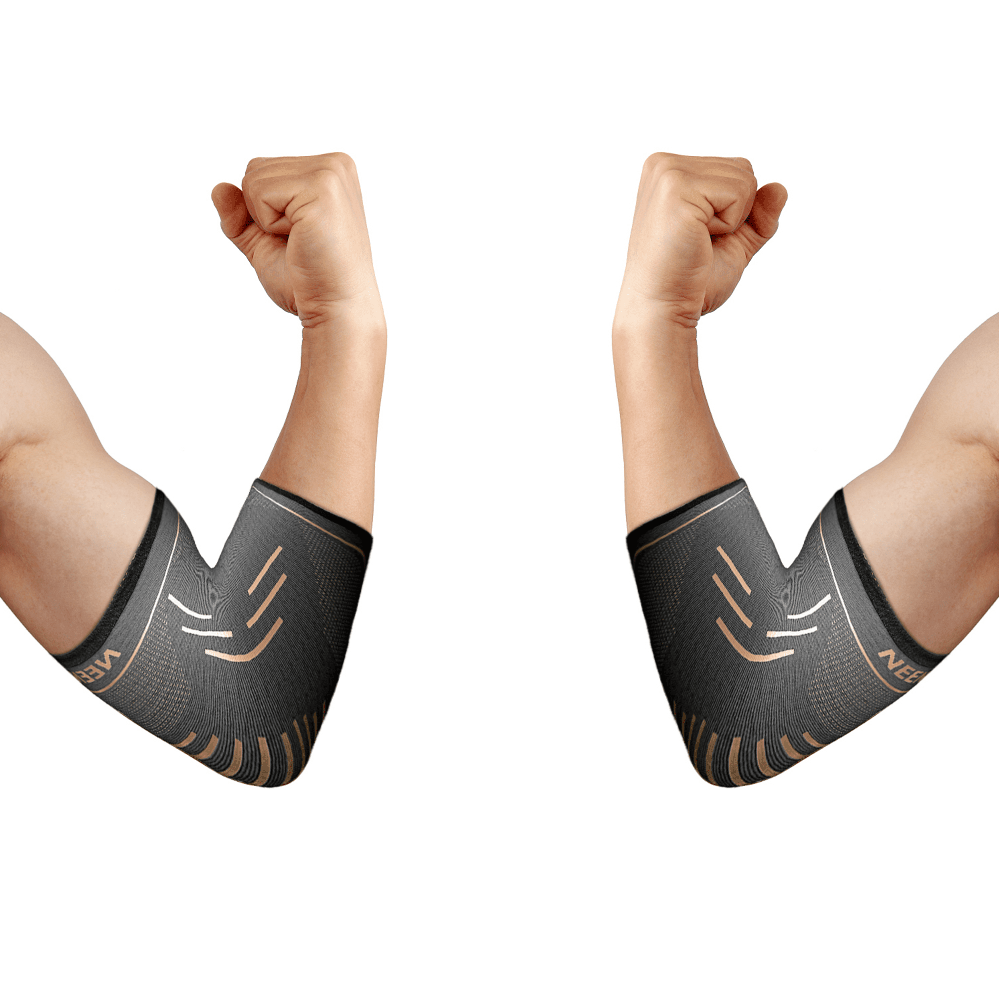 NEENCA 2Pack Elbow Compression Sleeves for Tendonitis and Tennis Elbow