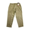thumbnail image 2 of GAP Women's Relaxed Fit Stylish Comfortable Classic Cuffed Twill Pant (Olive, 4), 2 of 2