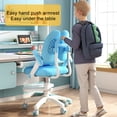 thumbnail image 3 of LEAQU Adjustable Height Kids Desk Chair, Ergonomic Study Chair with 360° Swivel & Self-Locking Wheels, Blue Children's Computer Chair for Home, School & Library, 3 of 12