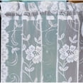 thumbnail image 4 of Tanriverdi Mensucat Floral Lace Kitchen Curtain, Cafe Tier, Valance or Swag Curtain Ivory 28'' x 32'' Swag Pair, 4 of 5