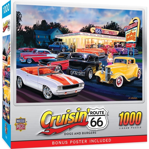 MasterPieces 1000 Piece Jigsaw Puzzle - Dogs & Burgers - 19.25"x26.75"