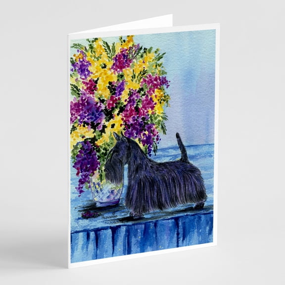 Scottish Terrier Greeting Cards and Envelopes Pack of 8