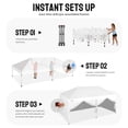 thumbnail image 2 of CROWN SHADES 10x20 Pop Up Canopy Tent Commercial Heavy Duty Tent with 6 Sidewalls Outdoor Canopies for Events Parties White, 2 of 9