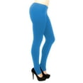 thumbnail image 2 of Vivian's Fashions Long Leggings - Cotton/Stirrup, Misses Size(Turquoise, M), 2 of 3
