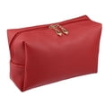 thumbnail image 1 of Bolsa de Maquillaje Unique Bargains Estuche de Cosméticos de Viaje Cuero PU Resistente al Agua Talla S Rojo, 1 of 1