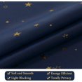 thumbnail image 3 of Cortinas opacas con estrellas para habitación de niños, niños y niñas, con estrellas plateadas centelleantes, con aislamiento térmico, lindas, gruesas, suaves, con ojales en la parte superior, 1 panel, 52 pulgadas de ancho x 63 pulgadas de largo, azul marino/bronce52 x 63 pulgadas, 3 of 5