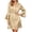 Beige, variant on Tqcoqu Women's 3/4 Sleeve Ruffle Trim Thin Bathrobe Sleep Robe Casual Loungewear,Beige Women's S-XXL