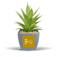 thumbnail image 1 of Effort Expression Struggle Meaning Fake Pineapple Flower Pot Vase Mini Decor, 1 of 3