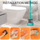 thumbnail image 4 of Cepillo de baño de silicona montado en la pared para el hogar - Verde Adepaton CPB-DE-WX515-4, 4 of 5