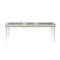 thumbnail image 3 of Sparkling Rectangular Dining Table with Rhinestone Inlay, Silver and Clear, 3 of 7