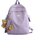 thumbnail image 1 of Purple Tool Bag Kawaii Backpack For Girls Teens Fashion Backpack Laptop School Bag With Cute Pendant, 1 of 4