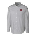 thumbnail image 2 of Men's Cutter & Buck Charcoal Utah Utes Vault Big & Tall Oxford Stripe Long Sleeve Button-Down Shirt, 2 of 3