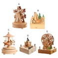 thumbnail image 3 of ruzhgo Music Boxes Wooden Rotating Carousel Portable Plant Musical Box Smooth Sturdy Elegant Switch Pure Sound Home Accessory Type 1 Type 5, 3 of 6