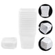 thumbnail image 5 of 12 macetas cuadradas de plástico para flores, mini macetas decorativas, macetas creativas para suculentas, organizador floral para vivero, suministros de jardín con bandejas (blanco), 5 of 5