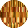 thumbnail image 1 of Ahgly Company Indoor Round Oriental Yellow Traditional Area Rugs, 4' Round, 1 of 4