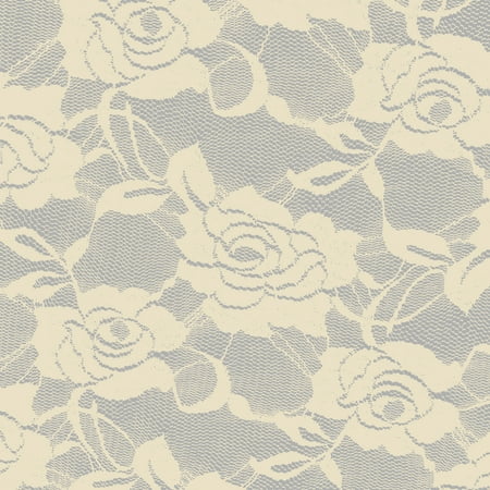 Rose Lace Ivory Fabric, per Yard