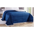 thumbnail image 1 of LushElegance Corduroy Sherpa Reversible King Size Blanket - Royal Blue, 1 of 1