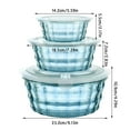 thumbnail image 3 of Clear Food Storage Containers Set with Serving Bowl for Dry Cereal Oatmeal and Pantry Organization, 3 of 9