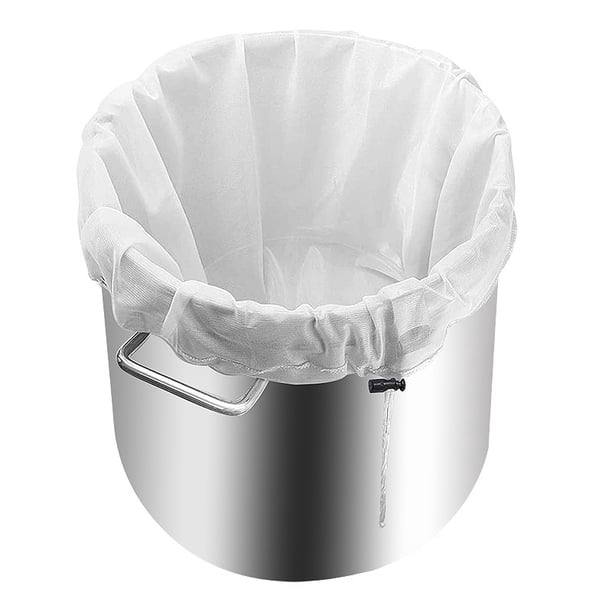 Bolsas de cerveza reutilizables, 1 paquete, extra grande, 16.0 x 11.0 in, bolsa de colador de malla fina para elaboración casera, lúpulo, granos, vino, cerveza, elaboración de cerveza con cordón,