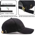 thumbnail image 4 of Gorra de béisbol blanca clásica de 6 paneles, ajustable para hombres y mujeres, talla 54-61 cm, 4 of 4