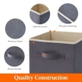 thumbnail image 3 of Cubos de almacenamiento Lifewit, plegables, 28 cm, tela gris, 3 of 7