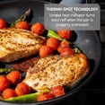 thumbnail image 3 of Essentials Stainless Steel Fry Pan w/Non Stick Coating 10.5 Inch, Induction Compatible, Oven Safe 350F, Heat Indicator, Nonstick Frying Pan, Versatile Skillet, Dishwasher Safe, Silver/Blue, 3 of 7