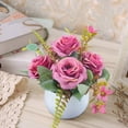 thumbnail image 6 of Meitianfacai Artificial Potted Plants Decorative Artificial Flowers for Home Office Decor Indoor Arrangements with Realistic Texture (Red), 6 of 6