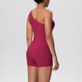 thumbnail image 4 of 2 Piece Outfits Summer,Womens Workout Sets Summer One Shoulder Athletic Tops Matching Shorts 2 Piece Gym Yoga Active Outfits 2026, 4 of 6