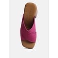 thumbnail image 6 of MATRIX Criss Cross Strap Block Heel Sandals in Fuchsia, 6 of 6