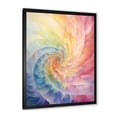 thumbnail image 5 of Designart "Spiraling Rainbow Serenade" Abstract Spirals Picture Framed Wall Art Living Room, 5 of 5