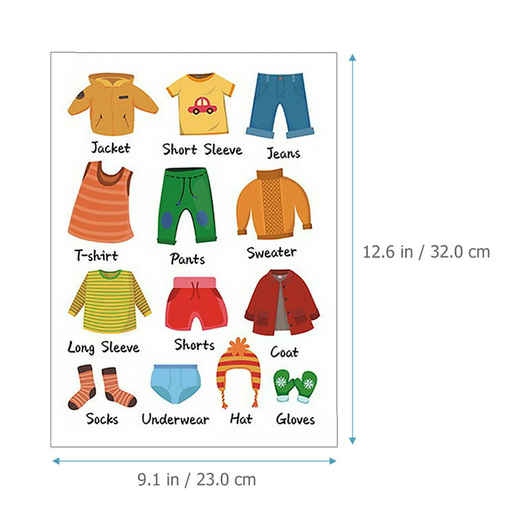 1 Set Kids Wardrobe Clothing Labels Stickers Classification Labels (Boy), Size: 32.00
