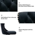 thumbnail image 5 of MIKIBAMA Swivel Velvet Barstools with Adjustable Seat Height, Modern Upholstered, Black-Black Leg (Set of 2), 5 of 5