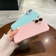 thumbnail image 5 of Ultra-Thin Frameless Phone Case for iPhone 16, Minimalist Case with Lens Film, Personalized with Camera Lens Protector PU Leather Back Case Frameless Case for iPhone 16,Pink, 5 of 7