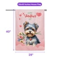 thumbnail image 5 of Happy Valentine's Day Yorkshire Terrier holding flowers House Flag 28x40in Double Sided Yorkie Dog Lover Gifts Outdoor Decor - 3005, 5 of 5
