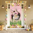 thumbnail image 6 of Antqov Easter Door Cover 35x71" Cute Bunny Eggs Front Proch Door Signs Banner Hanging Spring Easter Party Decorations for Home Garden Party Supplies, 6 of 6