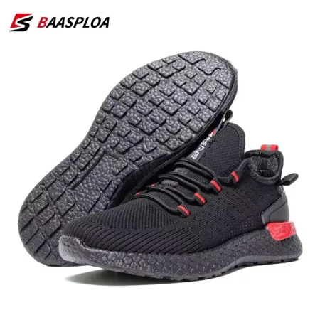 

Baasploa Men‘s Lightweight Comfortable Running Shoes Breathable Knit Sneakers