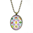 thumbnail image 1 of Arbol de Navidad verde ilustración Circle Collar Colgante de cadena vintage Colección de joyas colgantes Unbranded  M, 1 of 3
