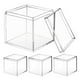 thumbnail image 5 of 4 cajas de almacenamiento pequeñas de plástico transparente con forma de cubo cuadrado y tapa, transparentes, para dulces, joyas, recuerdos de fiesta., 5 of 8