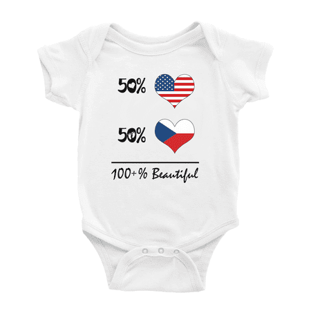

50% Czech + 50% American = 100+% Beautiful Cute Baby Clothing Bodysuits For Boy Girl