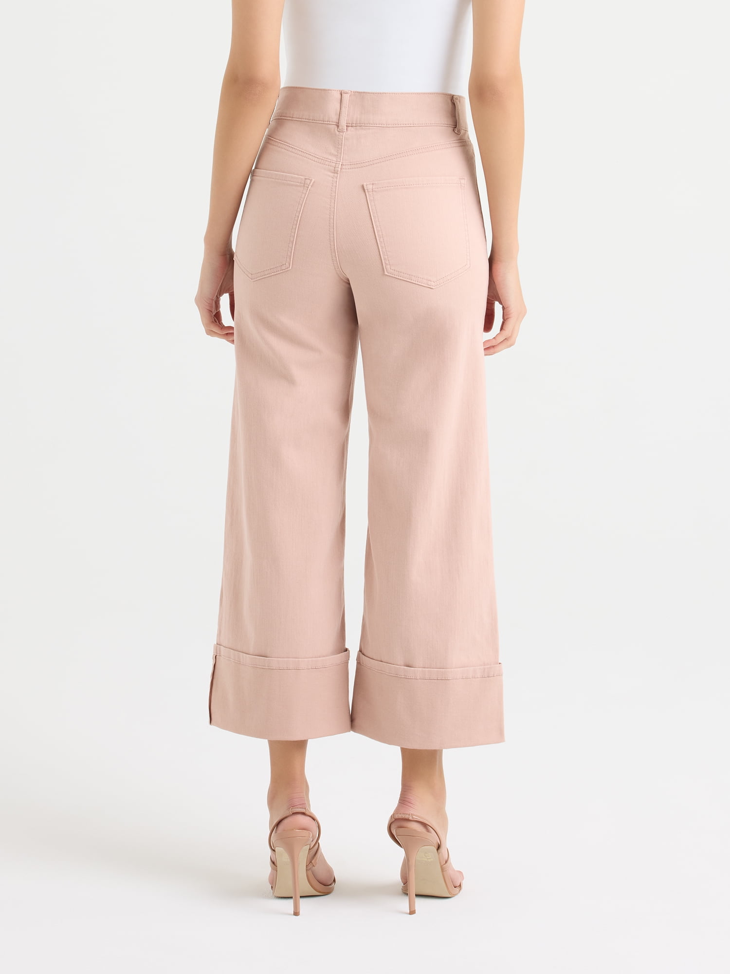 Sofia by Sofia Vergara Women's and Women's Plus Margot Wide Crop Super High Rise Jeans, 27" Inseam, Sizes 0-28