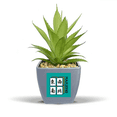 thumbnail image 1 of Game Orientation Nord Sud-Est Ouest Faux Pot de Fleurs Ananas Vase Mini Décor, 1 of 3