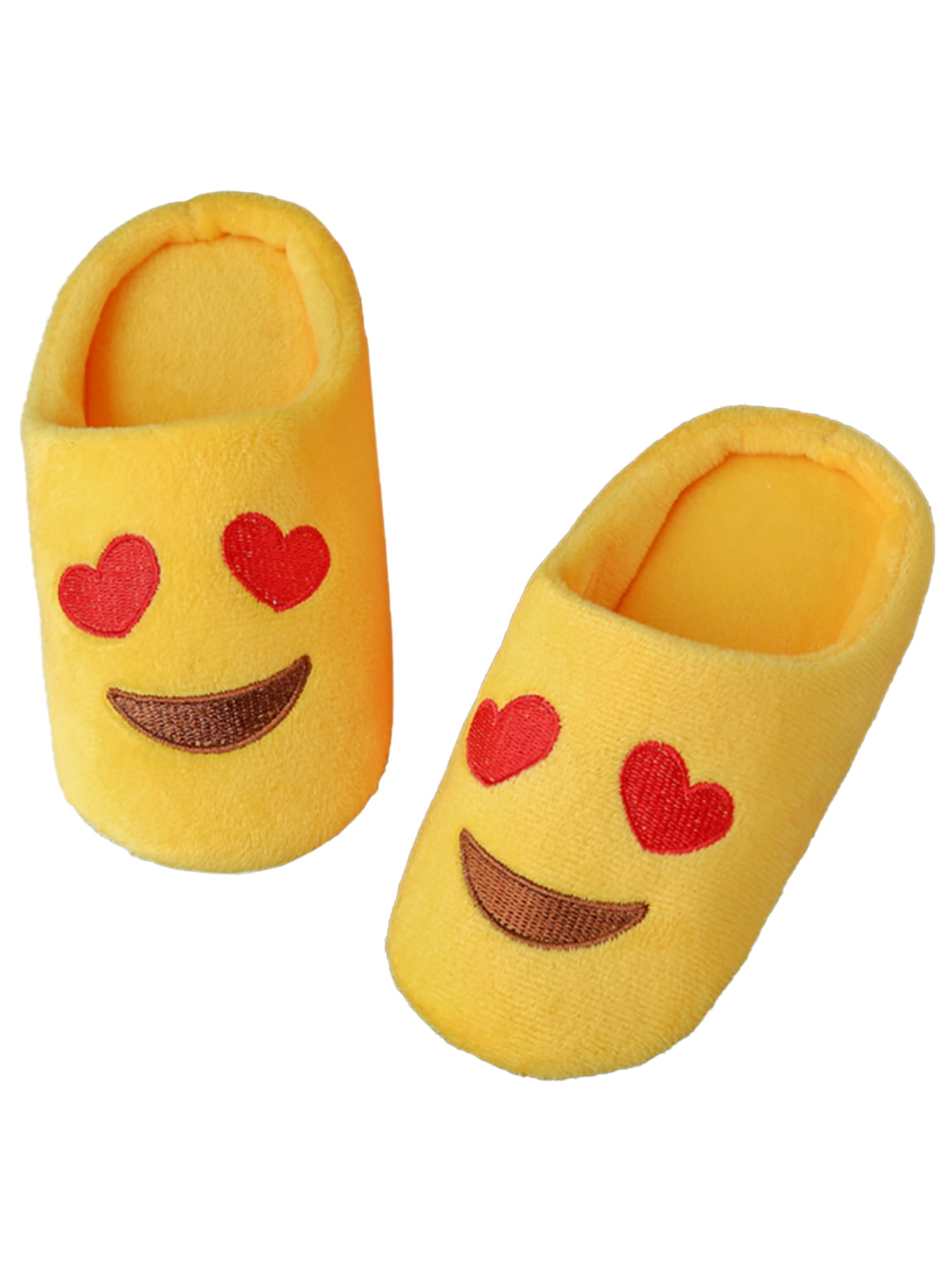 Avamo Boys Girls Emoji Slippers Fleece 