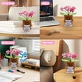 thumbnail image 4 of Handmade Crochet Flower Plant Plush - Cute Emotional Support Desk Decoration, Knitted Wool Doll with Inspirational Card for Birthdays Encourage Gifts Pink, 4 of 5