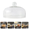 TUIBELY Glass Cake Dome Cover Serving Tray 22.5cm Butter Tray
