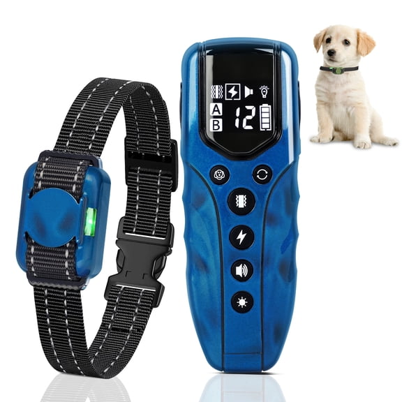 Brapezie Dog Training Collar, Dog Shock Collar with Remote 2000 feet, 3 Modes Beep Vibration Shock,Waterproof, LED Light, USB Charging, Dog Bark Collar for Small Medium Large Dogs