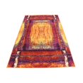 thumbnail image 2 of Unique Loom Métro Abstrait Zone Lanterne Tapis 4' x 6' Rectangle Jaune/rouge, 2 of 5