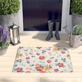 thumbnail image 2 of Pioneer Flower Floral Print Flannel Non Slip Door Rugs,Washable Door Mats Indoor,Decorative Door Mats,Dirt-Resistant and Absorbent Doormat for Entrance,Bedroom,Kitchen,Bathroom,31.5"x17", 2 of 4